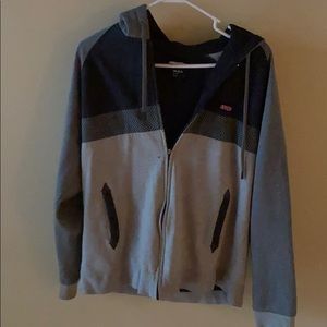 Men’s RVCA hooded full zip grey